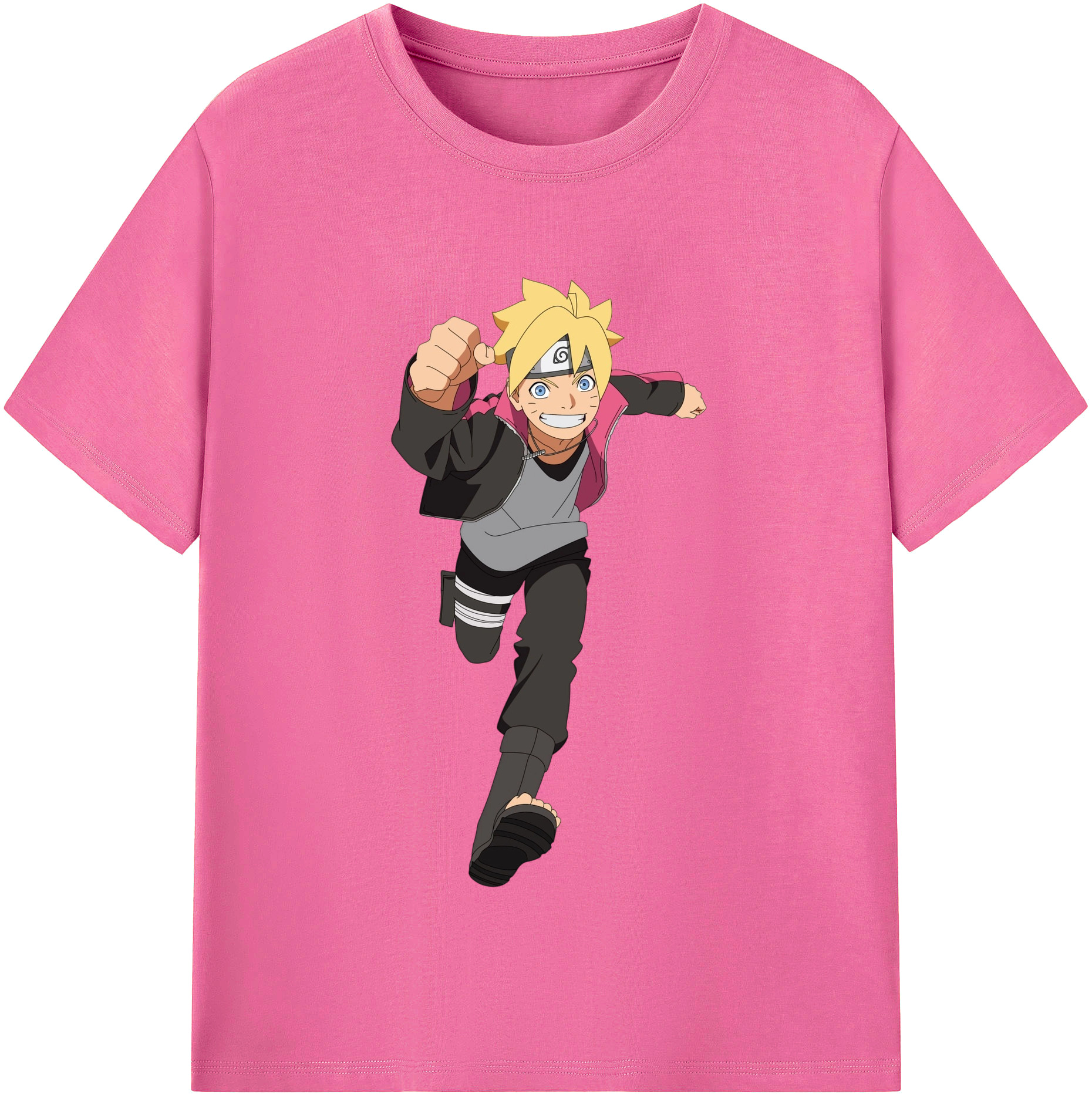 （画像用） NARUTO -ナルト- うずまき ボルト Uzumaki Boruto レディースカジュアルプリントTシャツ（綿100％）